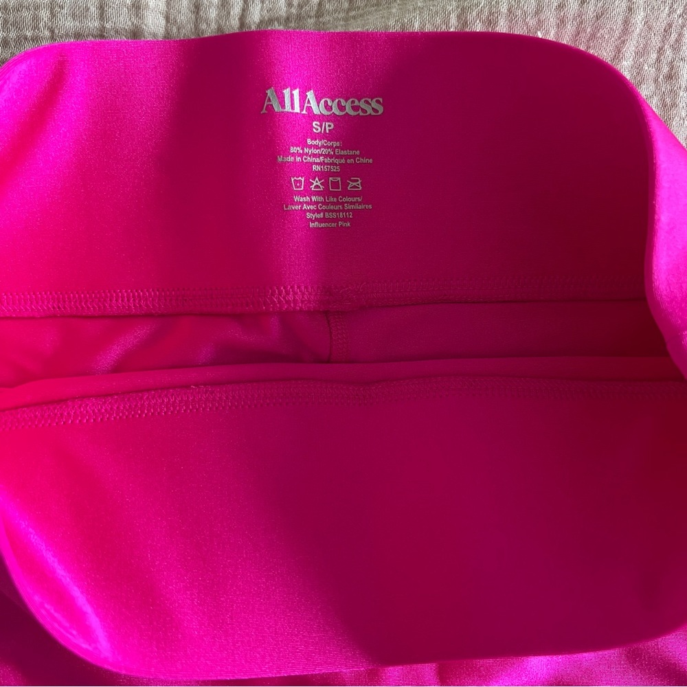 Bandier All Access Hot Pink Bike Shorts 🎀 Barbie Pink - Picture 3 of 3